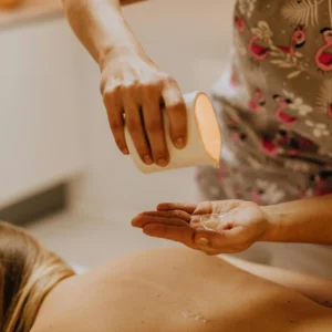 Aromatherapy oil upgrade with rose petals in Zanzibar